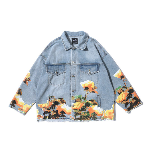 SPECIAL DESIGN Flower Boy  Denim Jacket